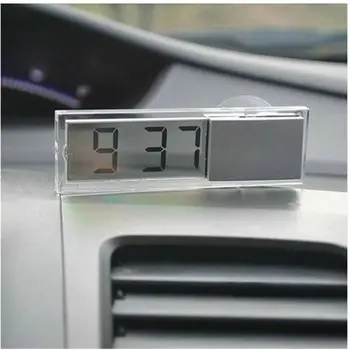 Прочные автомобильные электронные часы с цифровым ЖК-дисплеем с присоской Cool