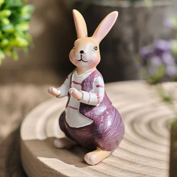 Семейная фигурка пасхального кролика Rabbit Bunny детский подарок на день рождения и свадьбу