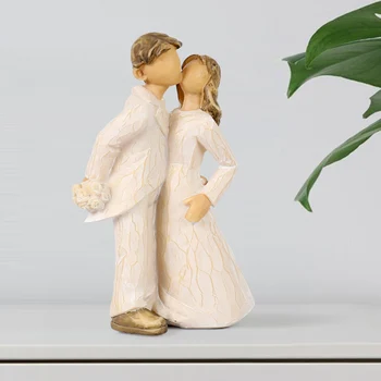 Статуэтки целующихся пар, скульптура ручной работы, фигурка для домашнего офиса, декор