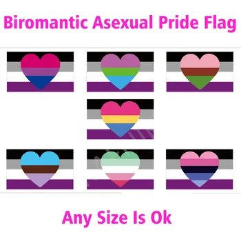 ФЛАГ КАФНИКА, изготовленный на заказ, 90x150 см, Биромантический флаг асексуальной гордости, ЛГБТ-баннер из полиэстера, украшение Подарочного клуба