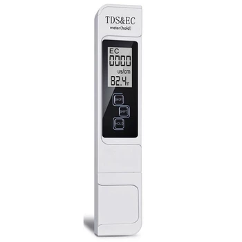 Цифровой тестер качества воды TDS EC Meter Диапазон измерения 0-9999 промилле, измеритель температуры чистоты воды, тестер